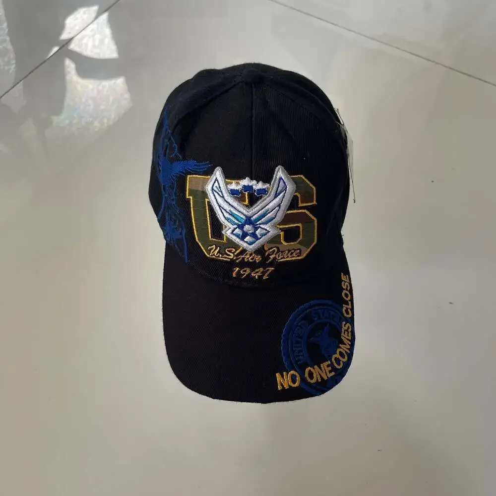 US Air Force 1947 Embroidered Baseball Cap - Black, 'No One Comes Close'